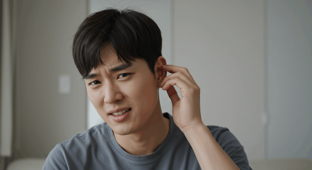 귀에 물들어갔을때