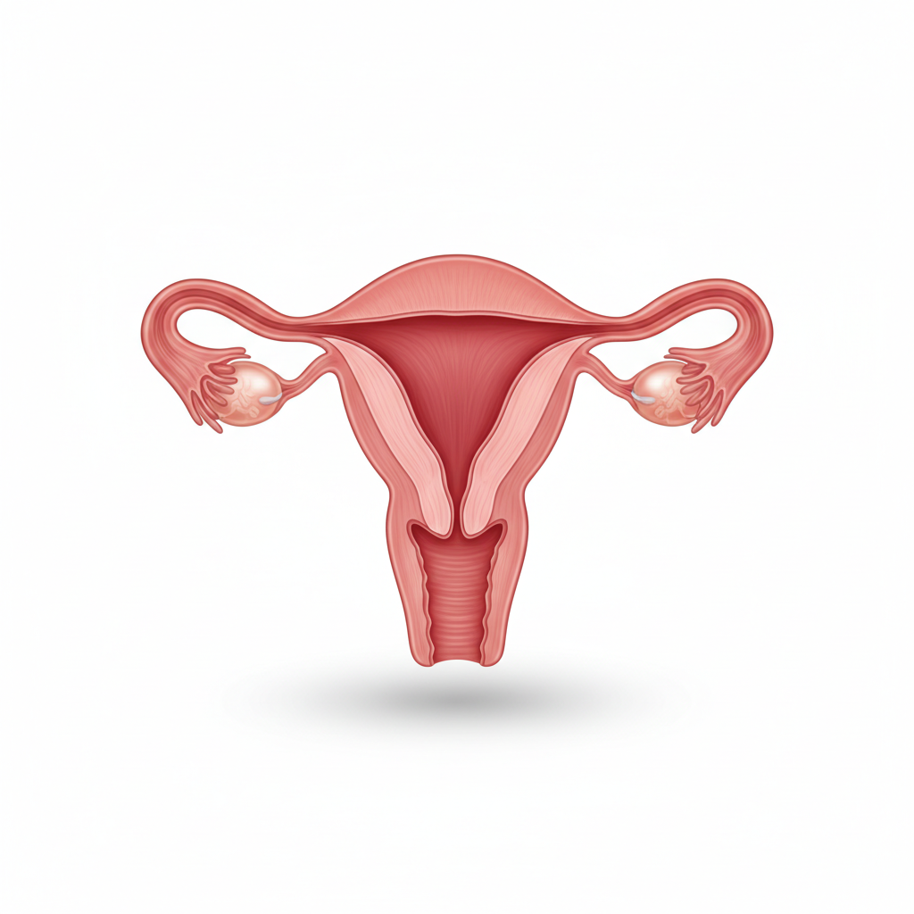 자궁내막 얇아지는 이유를 설명하는 의학적 일러스트
