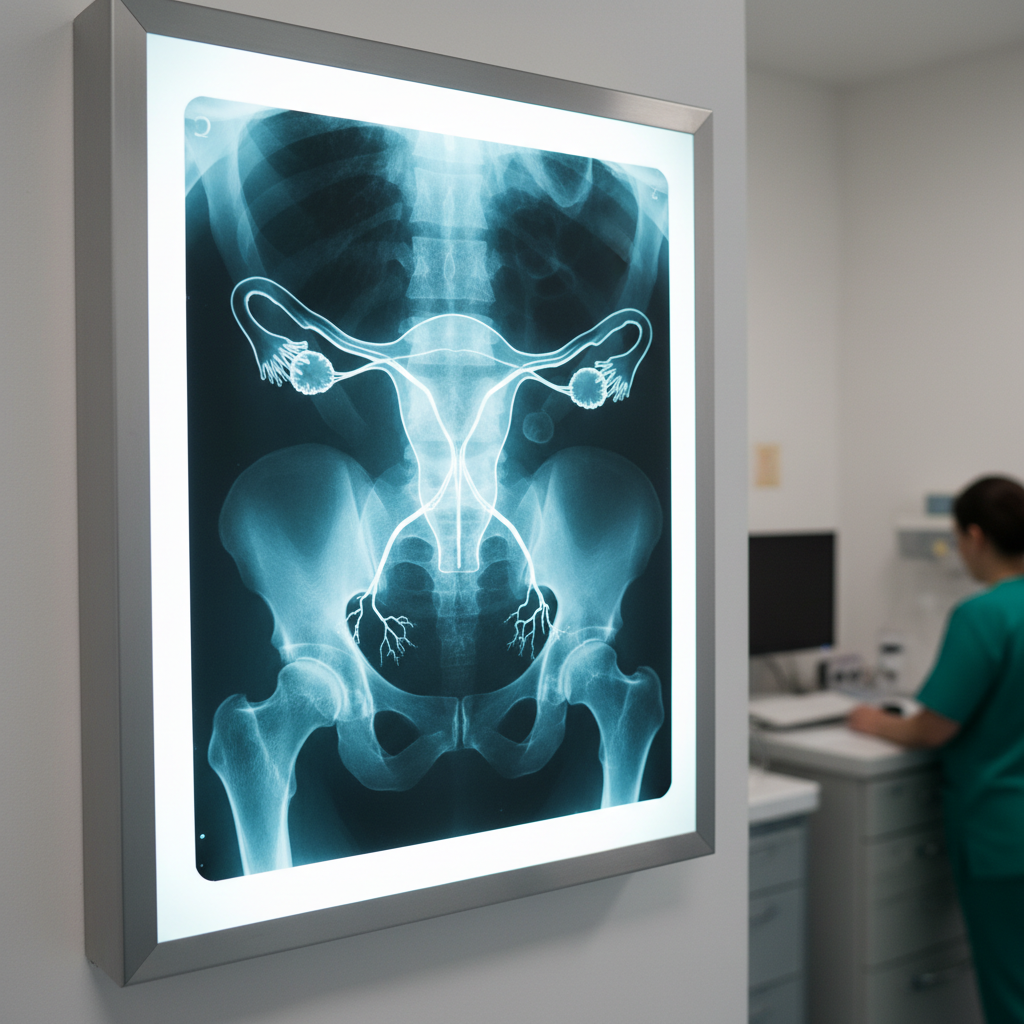 나팔관조영술 X-ray 영상 결과