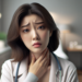 산후 갑상선염 원인을 보여주는 출산 후 여성 목 부분